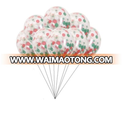 12 inch Christmas Confetti Balloons for Party Decoration (Pack Of 12)