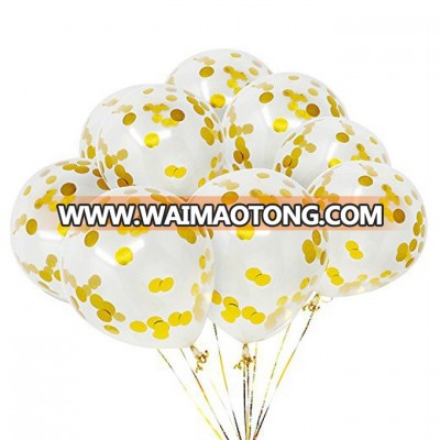 20pcs/bag 12 Inch Pre-filled Gold Confetti Balloons