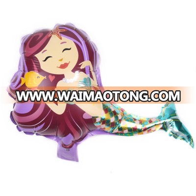 New Mini Cartoon Mermaid Styling Aluminum Balloons Children Festive Party Arranging Decorative