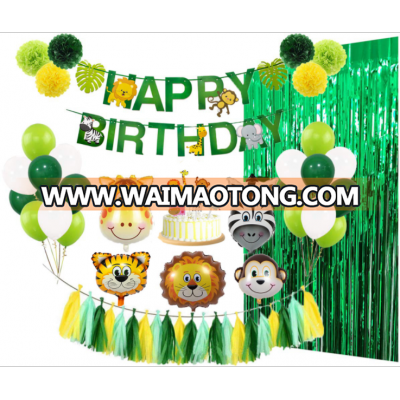 Wild One First Birthday Party Decoration Zoo Jungle Theme 1st Bday Banner Kit